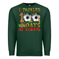 Sports Green i tackled 100 days of school soccer Premium Sweatshirt - Zillion Design Studio