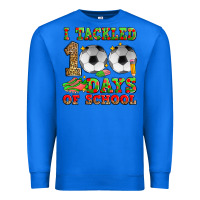 True Royal i tackled 100 days of school soccer Premium Sweatshirt - Zillion Design Studio