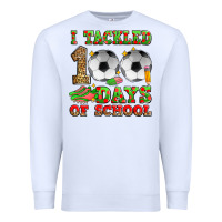 White i tackled 100 days of school soccer Premium Sweatshirt - Zillion Design Studio