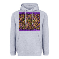Heather Grey mardi gras leopard Heavyweight Hoodie - RanaPortraitStore