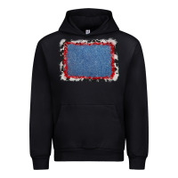 Black cowhide bandana denim background Urban Hoodie - AdoDesignShop
