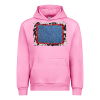 Fuchsia Pink cowhide bandana denim background Urban Hoodie - AdoDesignShop
