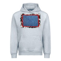 Heather Grey cowhide bandana denim background Urban Hoodie - AdoDesignShop