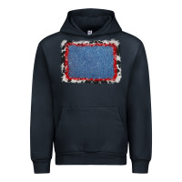 Navy cowhide bandana denim background Urban Hoodie - AdoDesignShop