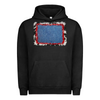 Pigment Black cowhide bandana denim background Urban Hoodie - AdoDesignShop