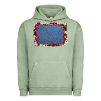 Pigment Oil Green cowhide bandana denim background Urban Hoodie - AdoDesignShop