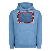 Cowhide Bandana Denim Background Urban Hoodie | Teevron
