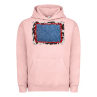 Pigment Salmon cowhide bandana denim background Urban Hoodie - AdoDesignShop