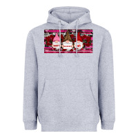 Heather Grey Happy valentines day gnomes rose Heavyweight Hoodie - RanaPortraitStore