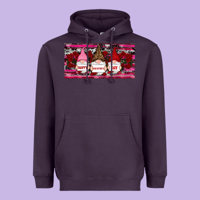 Heavyweight Hoodie Happy valentines day gnomes rose