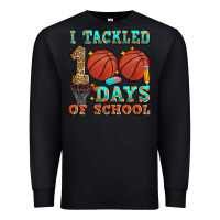 Black i tackled 100 days of school basketball Premium Sweatshirt - Zillion Design Studio