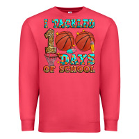 Cardinal i tackled 100 days of school basketball Premium Sweatshirt - Zillion Design Studio