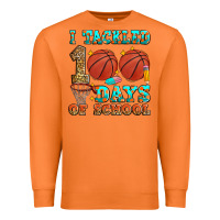 I Tackled 100 Days Of School Basketball Premium Sweatshirt | Teevron