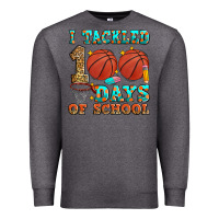 Charcoal Heather i tackled 100 days of school basketball Premium Sweatshirt - Zillion Design Studio
