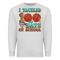 Dove Grey i tackled 100 days of school basketball Premium Sweatshirt - Zillion Design Studio