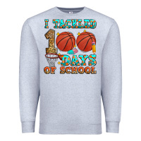 Heather Grey i tackled 100 days of school basketball Premium Sweatshirt - Zillion Design Studio