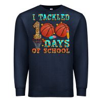 Navy i tackled 100 days of school basketball Premium Sweatshirt - Zillion Design Studio