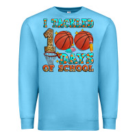 Ocean Blue i tackled 100 days of school basketball Premium Sweatshirt - Zillion Design Studio