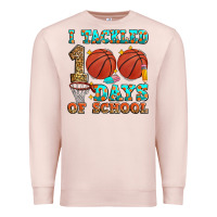 Pale Pink i tackled 100 days of school basketball Premium Sweatshirt - Zillion Design Studio