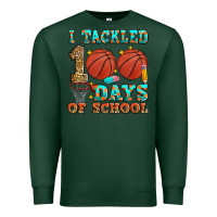 Sports Green i tackled 100 days of school basketball Premium Sweatshirt - Zillion Design Studio
