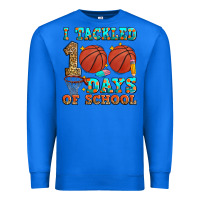 True Royal i tackled 100 days of school basketball Premium Sweatshirt - Zillion Design Studio