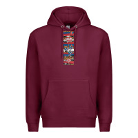 Burgundy usa flag and western patterns  penwraps 1 Premium Hoodie - Artiststas