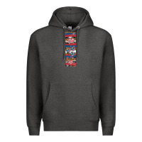 Charcoal Heather usa flag and western patterns  penwraps 1 Premium Hoodie - Artiststas
