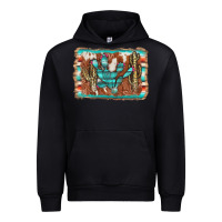 Black cactus cowhide serape Urban Hoodie - AdoDesignShop