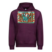Mauve Wine cactus cowhide serape Urban Hoodie - AdoDesignShop