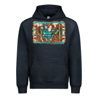 Navy cactus cowhide serape Urban Hoodie - AdoDesignShop
