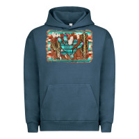 Pigment Midnight Navy cactus cowhide serape Urban Hoodie - AdoDesignShop