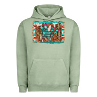 Pigment Oil Green cactus cowhide serape Urban Hoodie - AdoDesignShop