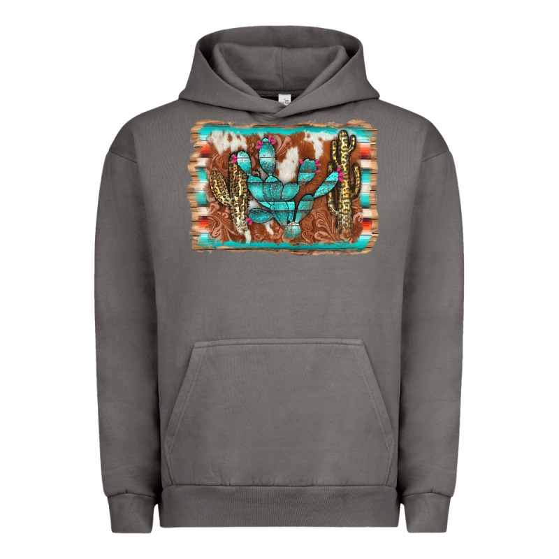 Cactus Cowhide Serape Urban Hoodie by AdoDesignShop | Teevron