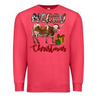 Cardinal Texas Longhorn Merry Christmas Premium Sweatshirt - RanaPortraitStore