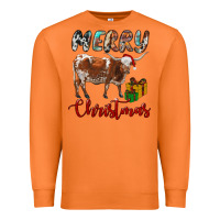 Carrot Texas Longhorn Merry Christmas Premium Sweatshirt - RanaPortraitStore
