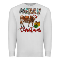 Dove Grey Texas Longhorn Merry Christmas Premium Sweatshirt - RanaPortraitStore