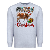 Heather Grey Texas Longhorn Merry Christmas Premium Sweatshirt - RanaPortraitStore