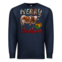 Navy Texas Longhorn Merry Christmas Premium Sweatshirt - RanaPortraitStore