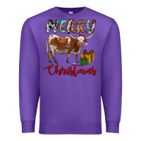 Purple Texas Longhorn Merry Christmas Premium Sweatshirt - RanaPortraitStore