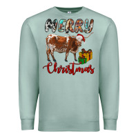 Seafoam Texas Longhorn Merry Christmas Premium Sweatshirt - RanaPortraitStore
