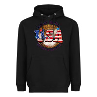 Black land of the free usa because of the brave billie w Heavyweight Hoodie - texasbilliewilder