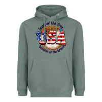 Land Of The Free Usa Because Of The Brave Billie W Heavyweight Hoodie | Teevron