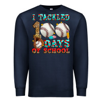 Navy i tackled 100 days of school baseball Premium Sweatshirt - Zillion Design Studio
