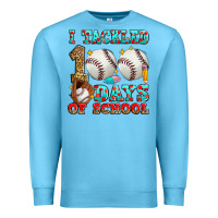 Ocean Blue i tackled 100 days of school baseball Premium Sweatshirt - Zillion Design Studio