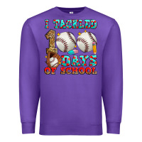 Purple i tackled 100 days of school baseball Premium Sweatshirt - Zillion Design Studio