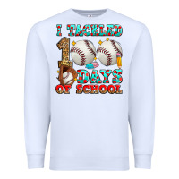 White i tackled 100 days of school baseball Premium Sweatshirt - Zillion Design Studio