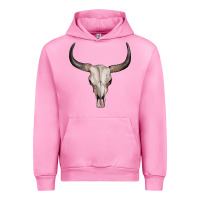 Fuchsia Pink bullskull Urban Hoodie - Artiststas