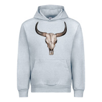 Heather Grey bullskull Urban Hoodie - Artiststas