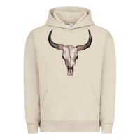 Pigment French Oak bullskull Urban Hoodie - Artiststas