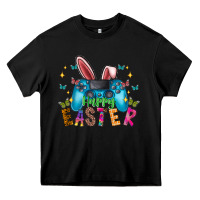 Black Happy Easter Gamer Heavy Core Tee - CowhideDigitalArt